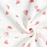 GOTS Tissu double gaze de coton Morceaux de pastèque Impression numérique – blanc,  thumbnail number 3