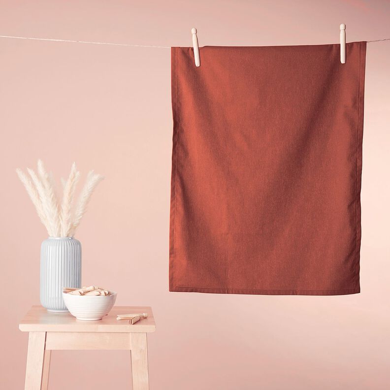 Tissu en coton Cretonne Uni – terre cuite, image number 8