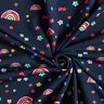 Jersey coton Fleurs colorées et arcs-en-ciel Impression numérique – bleu nuit/mélange de couleurs,  thumbnail number 3