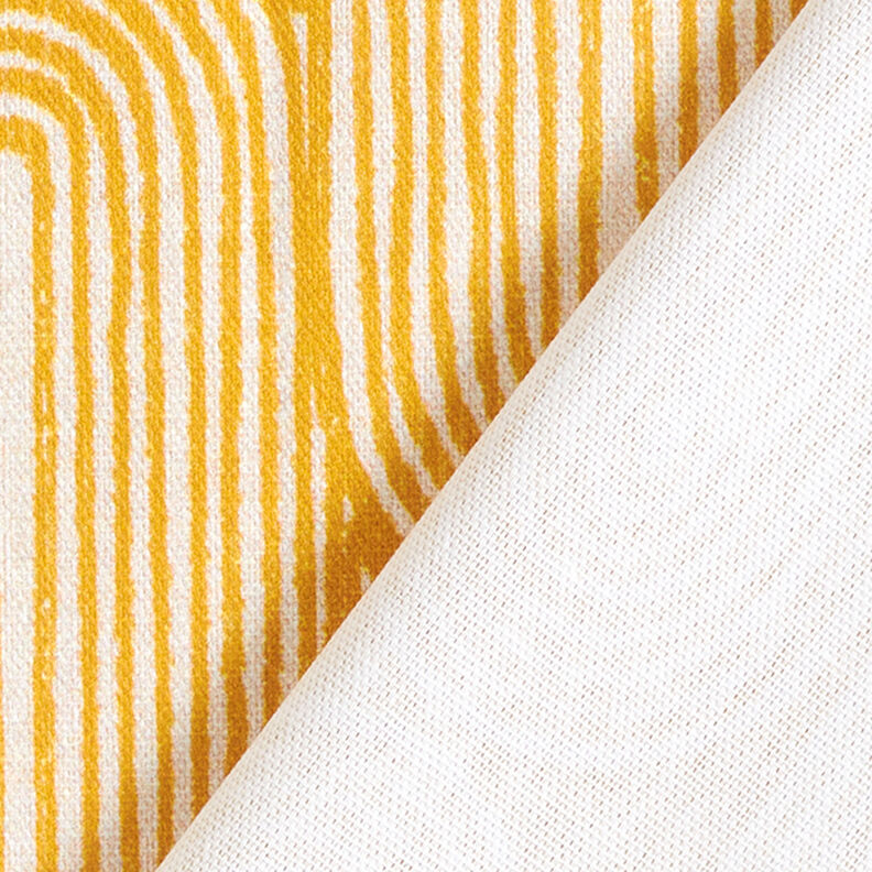 Tissu de décoration Semi-panama Arcs – jaune curry/nature,  image number 4