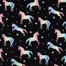 Jersey coton Licornes arc-en-ciel Impression numérique | Poppy Fabrics – noir,  thumbnail number 1