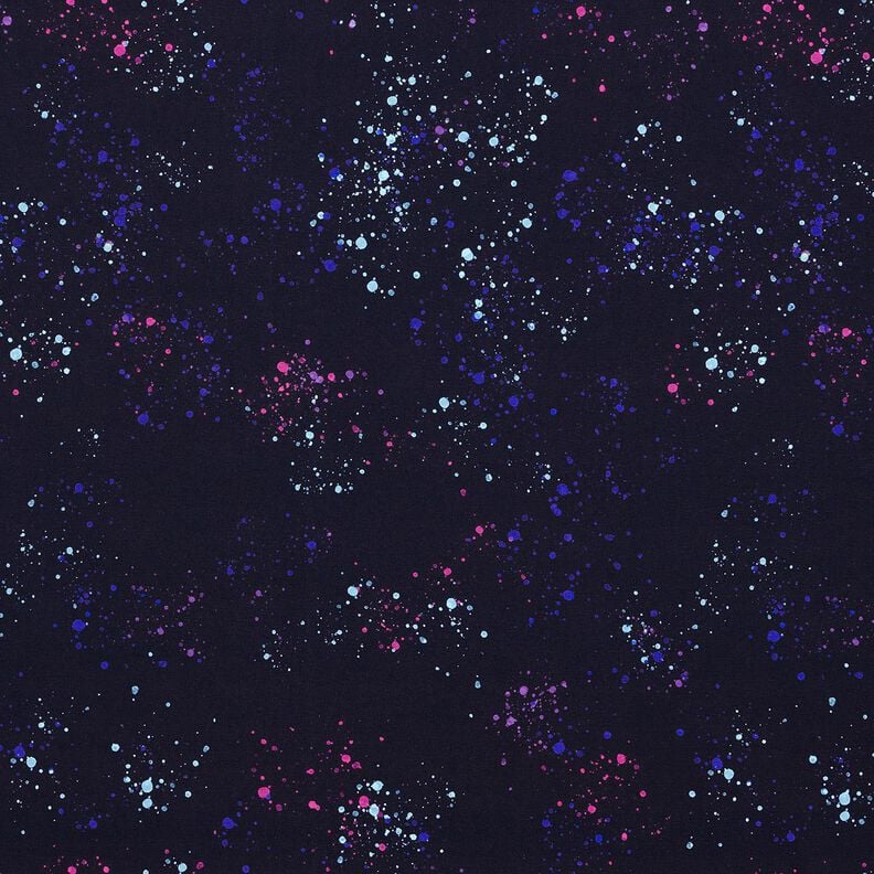 Jersey coton Éclaboussures de couleur | Glitzerpüppi  – bleu nuit/lilas bleu,  image number 1