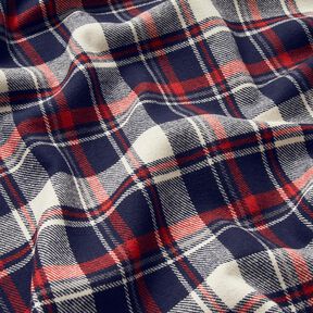 Flanelle coton Carreaux – bleu noir/carmin, 