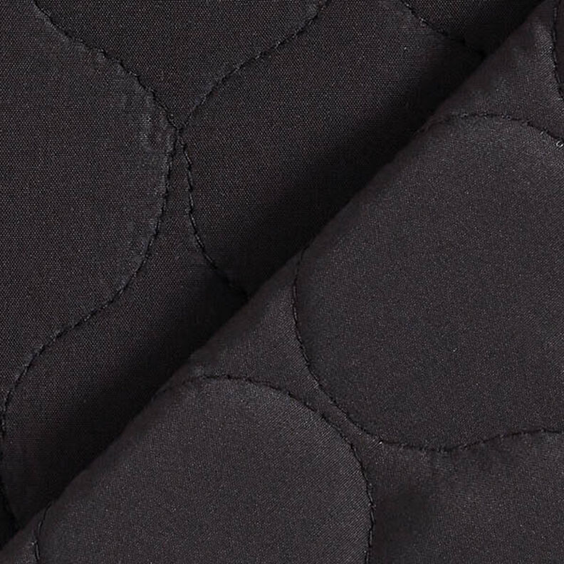 Tissu matelassé Motif de cercle – noir,  image number 4
