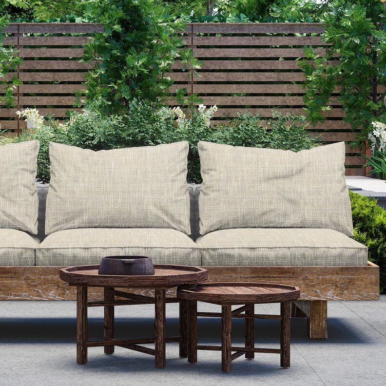 Tissu d’extérieur Mélange texturé – noix de cajou,  image number 6