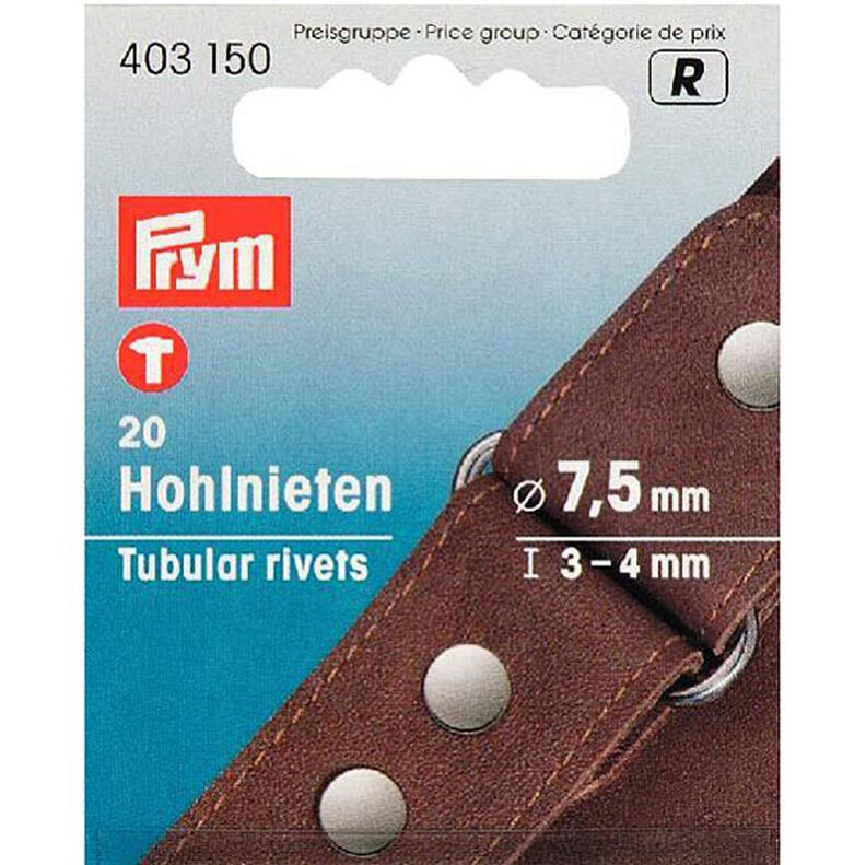 Rivets creux Klemmber [20 Pièces | Ø 7,5 mm] - argent métalliqueé| Prym,  image number 2