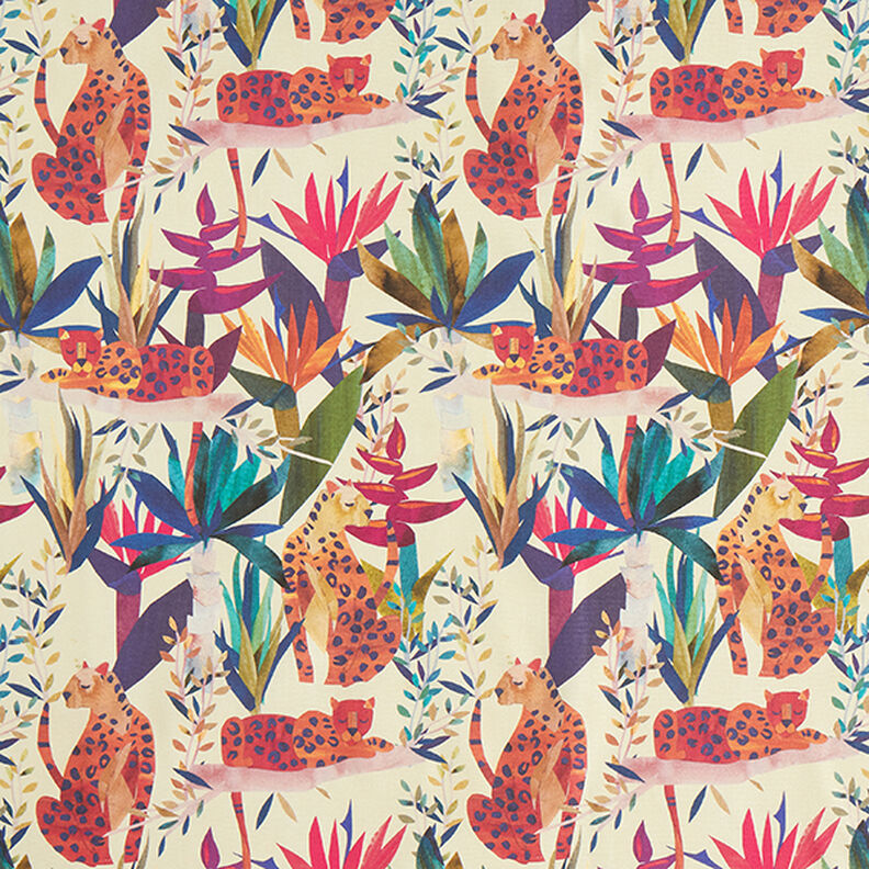 Tissu d’extérieur Canvas Léopard – beige,  image number 1