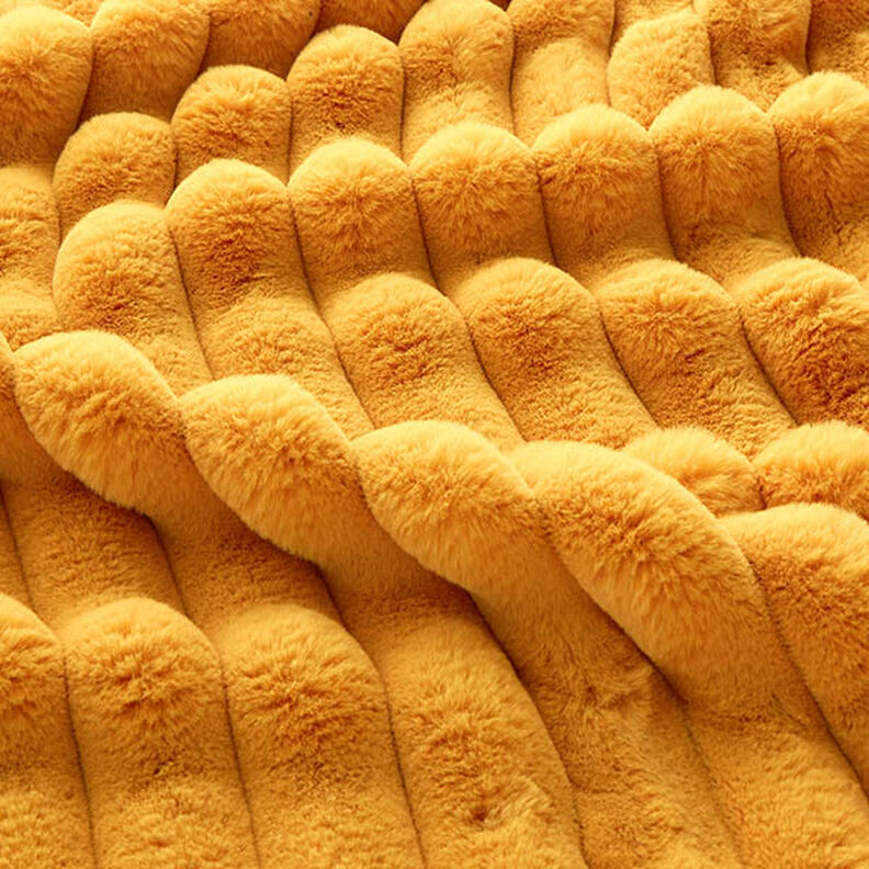 Tissu de revêtement Côtes moelleuses – jaune curry,  image number 3