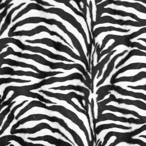 Imitation Fourrure d'Animal zèbre – noir/blanc, 
