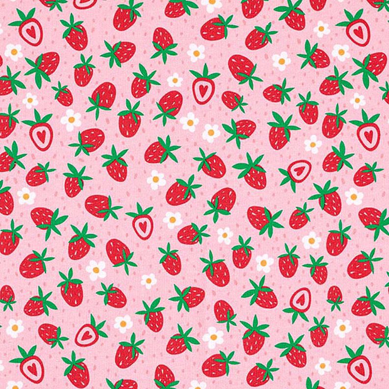 Lot de tissus jersey Fraises sucrées | PETIT CITRON – rose,  image number 4