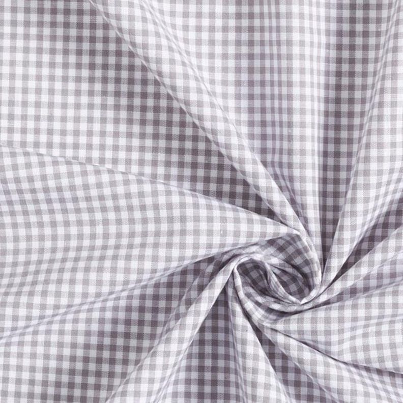 Popeline coton Petit carreaux Vichy, teints en fil – gris/blanc,  image number 5
