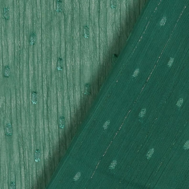 Mousseline Dobby métallisée à fines rayures – vert sapin/argent métallisé,  image number 4