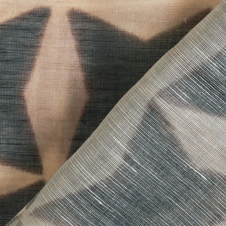 Coton et lin mélangés léger Croix – noir/amande,  image number 4