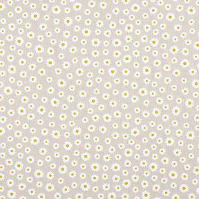 Tissu de décoration Semi-panama petites pâquerettes – nature/blanc, 