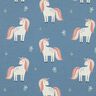 Jersey coton Jolies licornes scintillantes – gris bleu,  thumbnail number 1