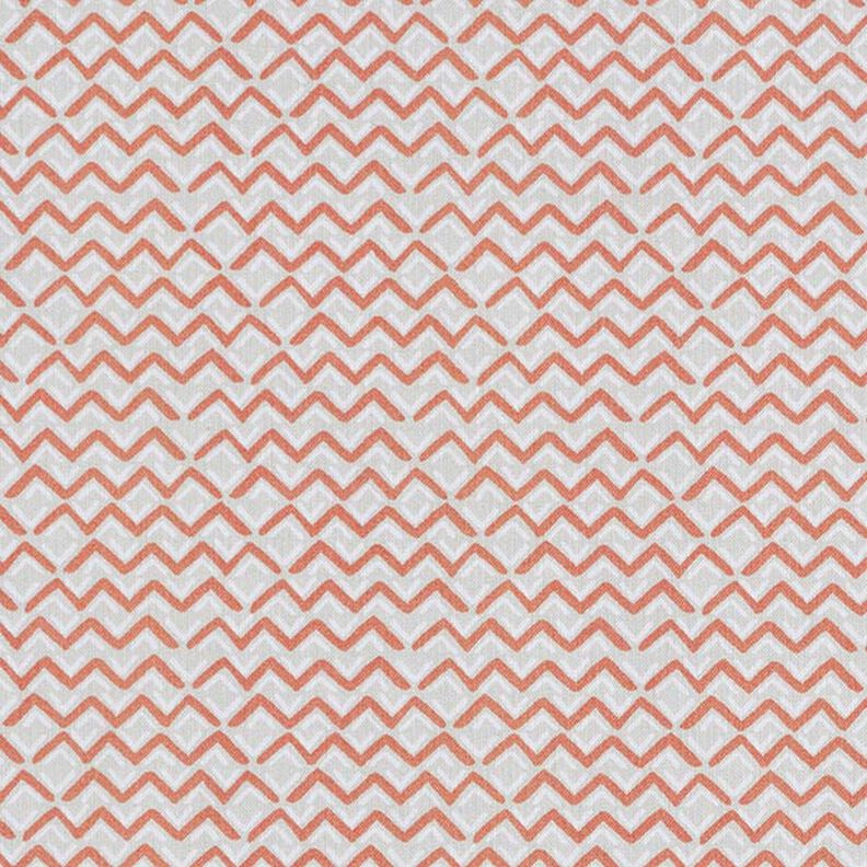 Tissu en coton Cretonne Zigzag ethnique – terre cuite,  image number 1