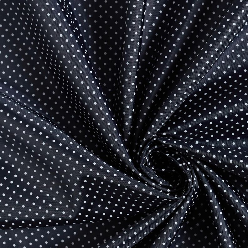 Tissu pour doublure à pois – bleu marine/blanc,  image number 3