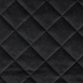 Tissu de revêtement Velours Tissu matelassé – noir, 
