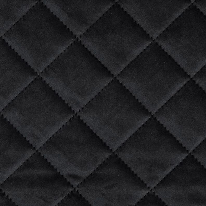 Tissu de revêtement Velours Tissu matelassé – noir,  image number 1