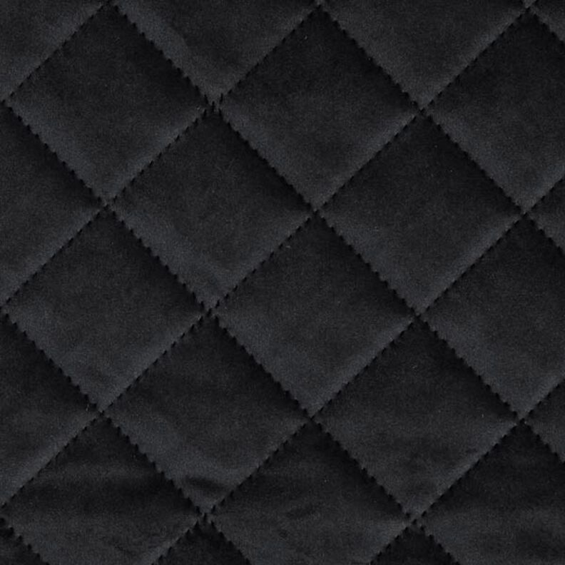 Tissu de revêtement Velours Tissu matelassé – noir,  image number 1