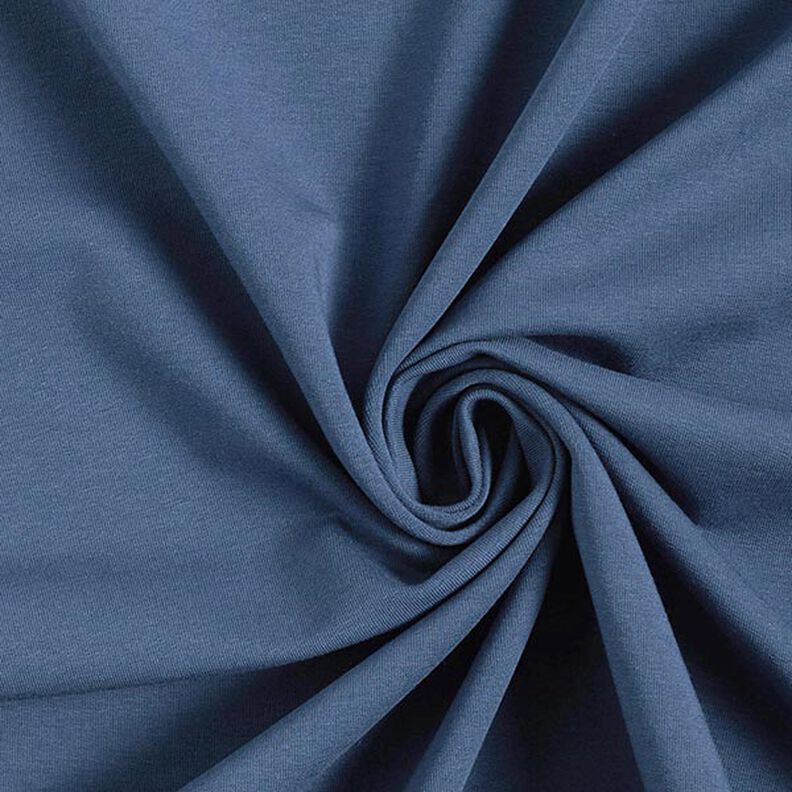 French Terry léger uni – bleu jean,  image number 1