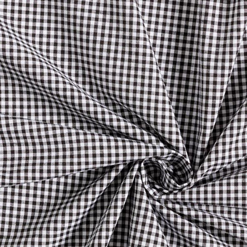 Popeline coton Petit carreaux Vichy, teints en fil – noir/blanc,  image number 5