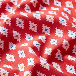 Tissu en coton Cretonne Losanges abstraits – carmin, 