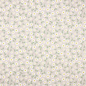 Tissu de décoration Semi-panama pâquerettes – nature/blanc, 