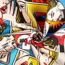 Tissu de décoration Semi-panama Comic Pop-Art – blanc,  thumbnail number 4