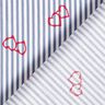 Popeline Stretch Rayures et cœurs – blanc/indigo,  thumbnail number 4