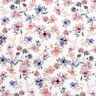 GOTS Jersey coton Fleurs aquarelle Impression numérique – écru/violet pastel,  thumbnail number 1