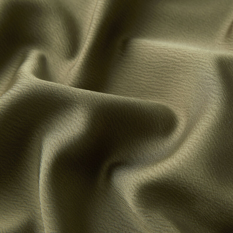 Crêpe de satin Uni – olive,  image number 2