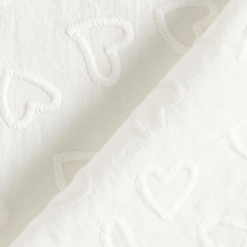 Batiste Cœurs brodés | Poppy Fabrics – ivoire,  image number 4
