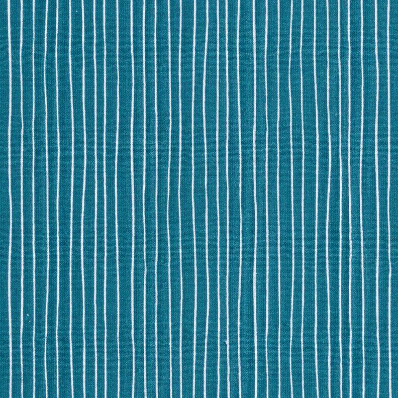 Tissu en coton Cretonne Lignes délicates – bleu/blanc,  image number 1