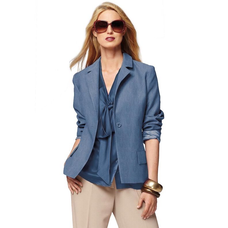 Bi-Stretch Gabardine – gris bleu,  image number 6