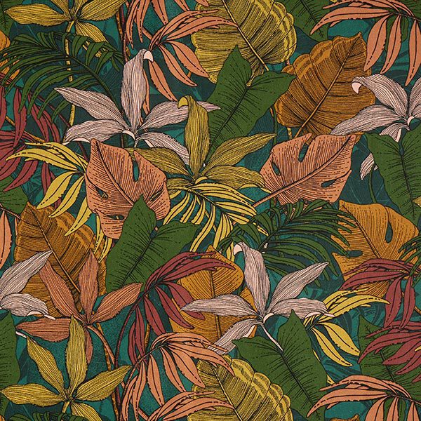 Tissu de décoration Semi-panama jungle – vert foncé,  image number 1