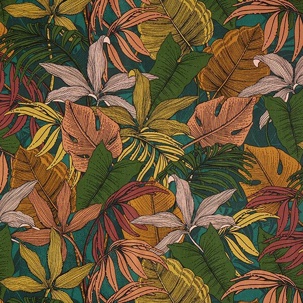 Tissu de décoration Semi-panama jungle – vert foncé, image number 1