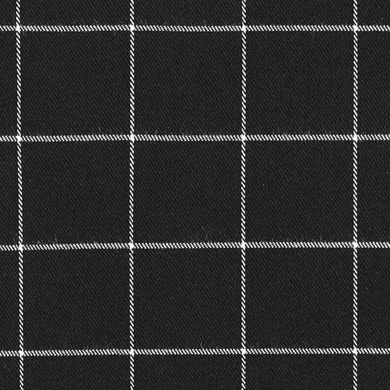 Mélange viscose stretch carreaux – noir/blanc,  image number 1