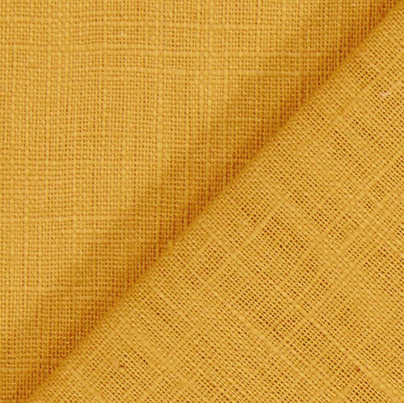 Tissu de lin en ramie mélangée medium – moutarde,  image number 4