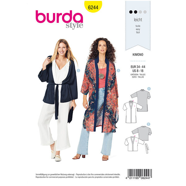 Kimono, Burda 6244 | 34 - 44, image number 1
