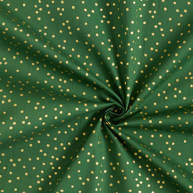 Tissu en coton Popeline Petits points – vert/or, image number 3