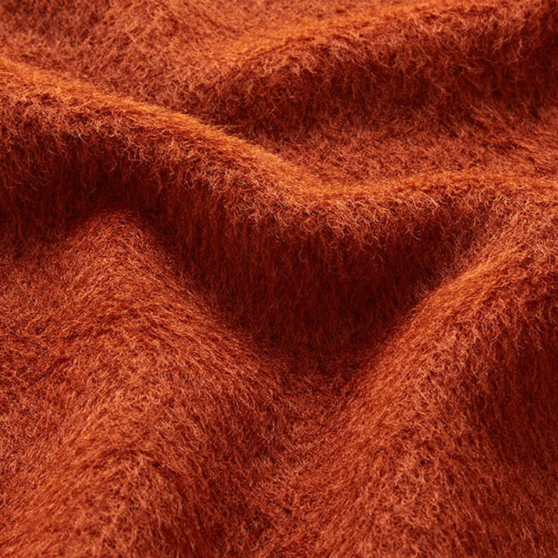 Maille pour manteau pelucheuse, unie – bronze, image number 2