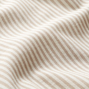 Mélange coton viscose Rayures – beige/écru, 