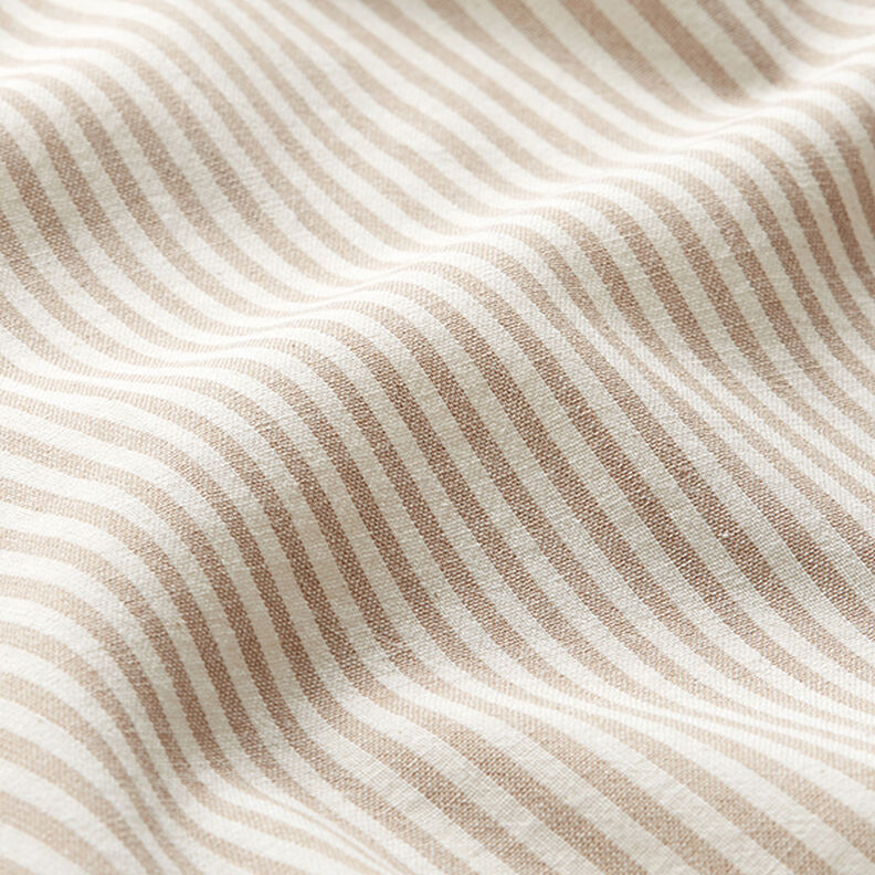 Mélange coton viscose Rayures – beige/écru,  image number 2