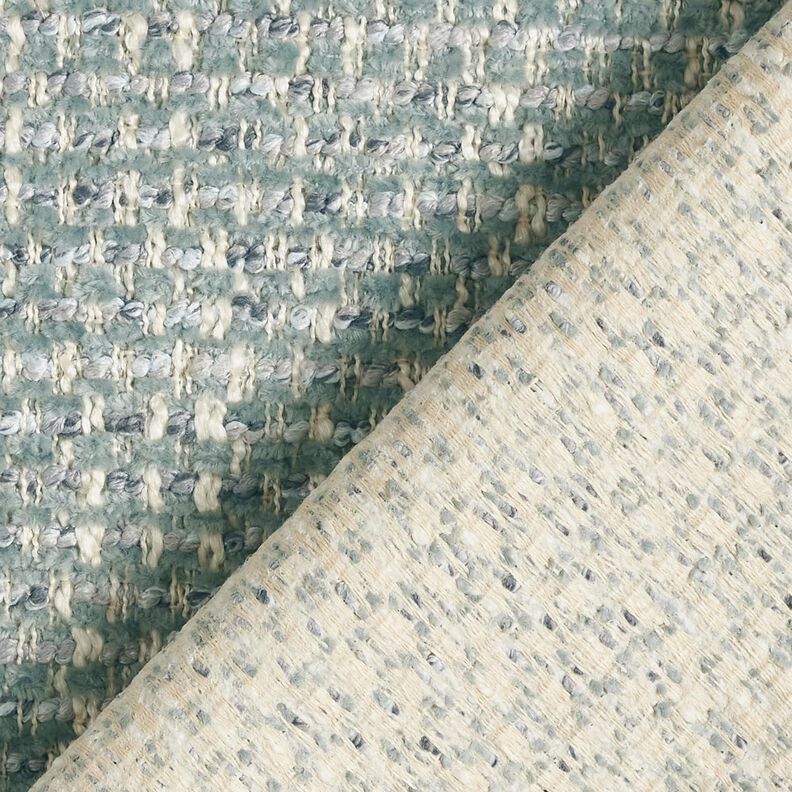 Tissu de revêtement tissu aspect bouclé coloré – roseau/crème, image number 3