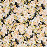 Tissu en viscose fleurs expressives – noir,  thumbnail number 1