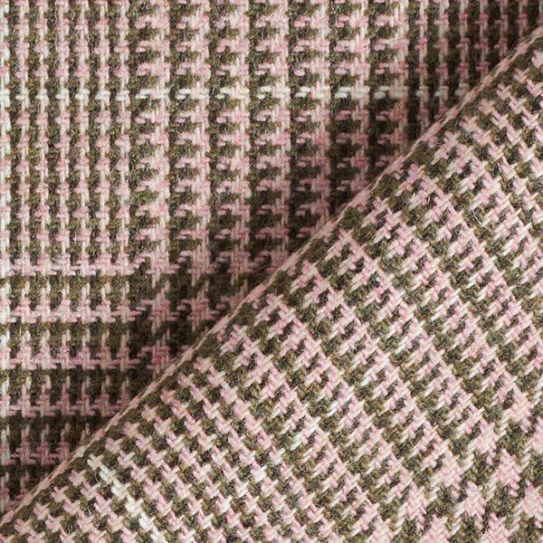 Drap de laine Prince de Galles – rose/kaki,  image number 5