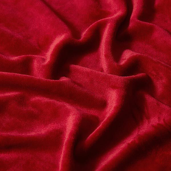 Velours stretch Tissu Nicki – rouge, image number 2