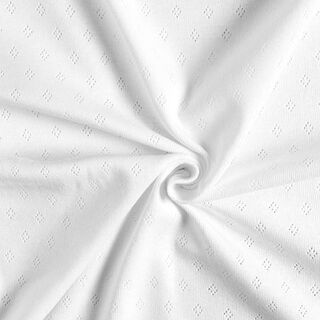 Jersey finement tricoté à motif ajouré – blanc, 