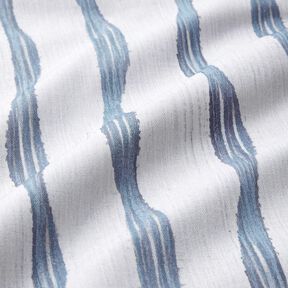 Tissu de décoration Semi-panama Rayures ondulées – bleu, 